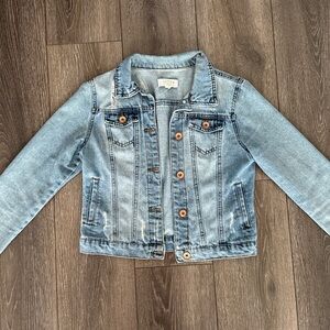 Cropped Light Blue Jean Jacket